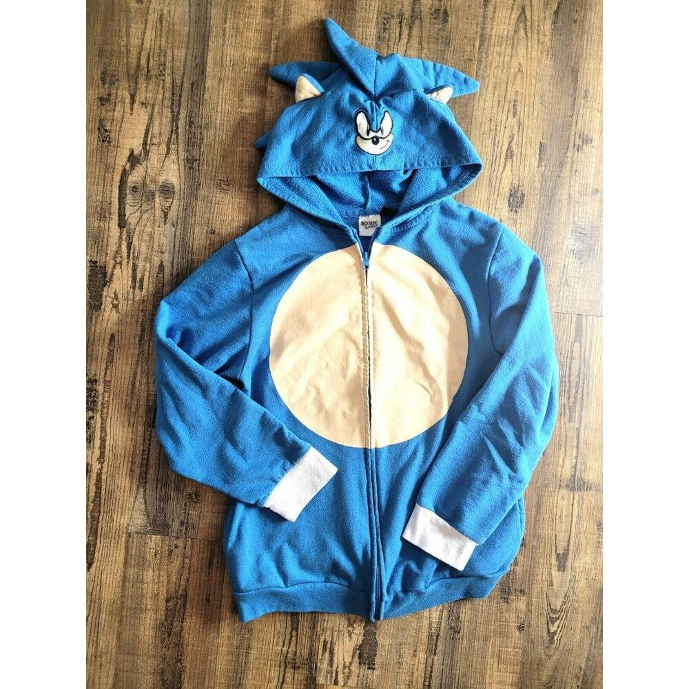 Sonic the Hedgehog Boys Hoodie Jacket Size XL Zip Girls Kids costume Halloween